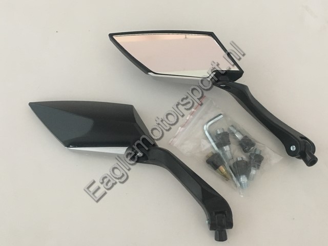 Spiegel set Zwart (Madmax stealth)